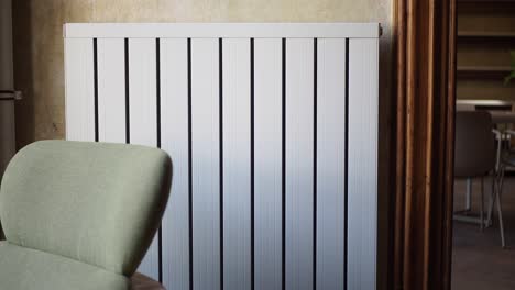 white radiator in a modern interior