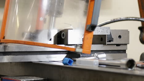 de cerca cnc corte de energía acción en metálico horizontal herrería objeto industrial detalles en el programa de computadora industria pesada