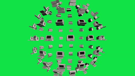 Sphere-of-PC-Computers-Rotating-with-Green-Screen-Background