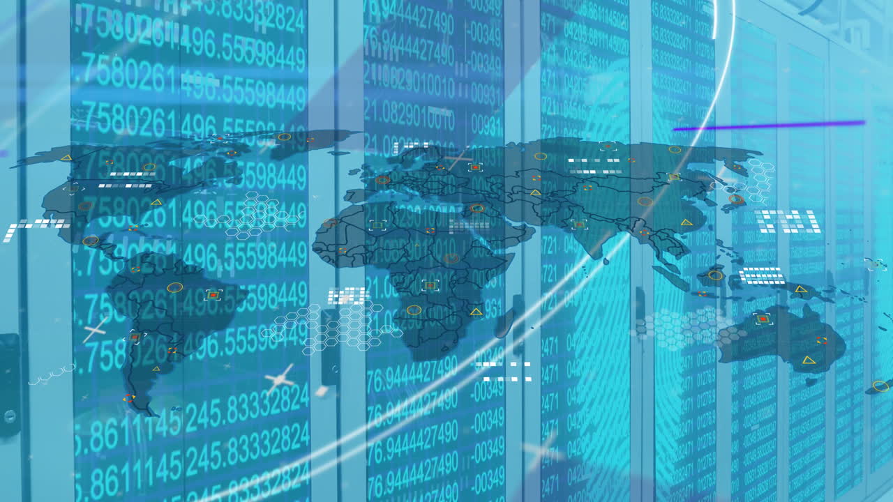 로딩 서클의 애니메이션, 서버 의 데이터 서버 시스템에서 번호를 변경하는 지도