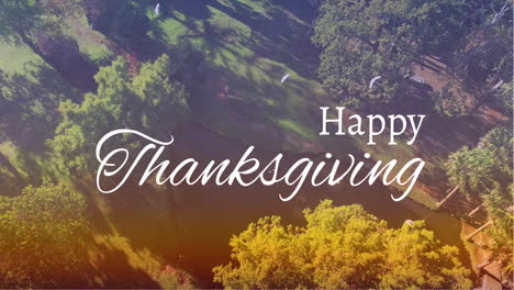 digitally generated video of happy thanksgiving 4k