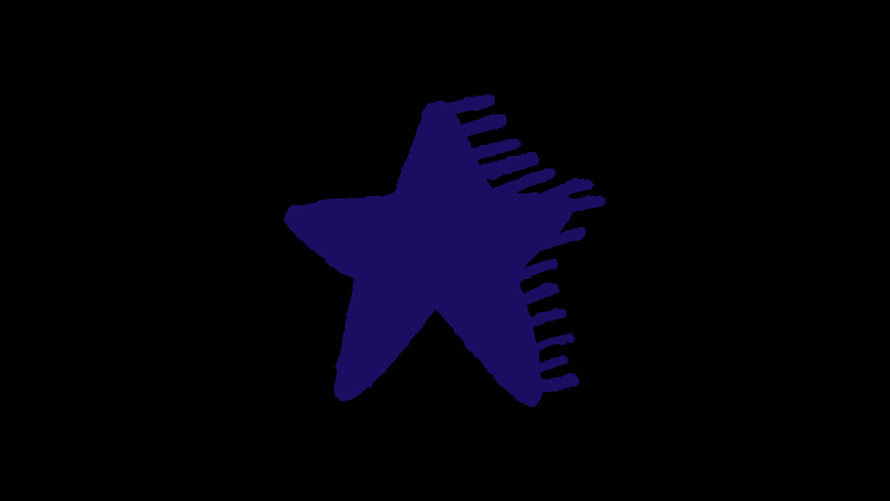 estrella púrpura con pinceladas