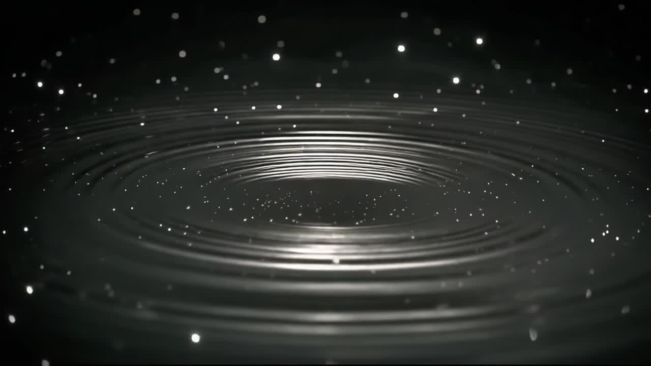 Captivating Ripples and Sparkling Particles: A Visual Journey Through the Serene Beauty of Fluid Dynamics Captured in Motion
