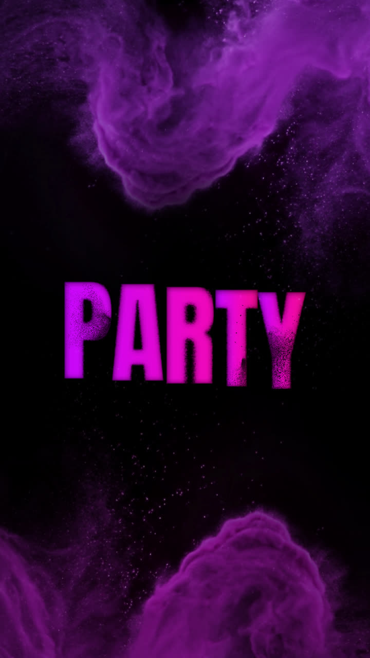 Purple Powder Party Graphic Design