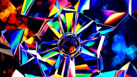 vibrant abstract crystal light reflections