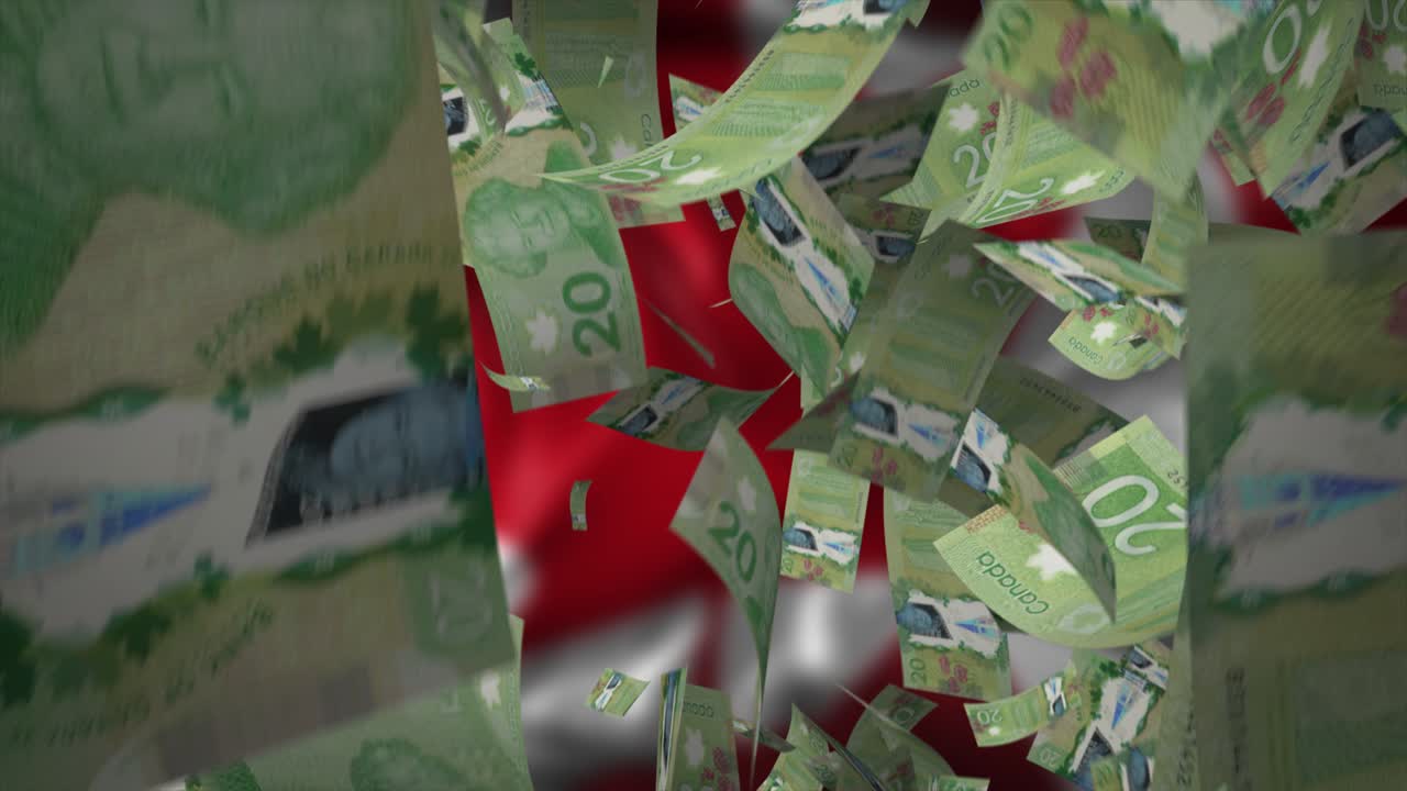 캐나다 돈이 떨어집니다.