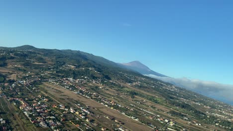 Teide-volcano-view-and-Orotava-valley-Canary-Islands,-Spain