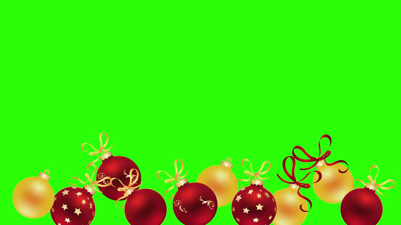 elementos decorativos de navidad grupo de animación en pantalla verde tecla de croma