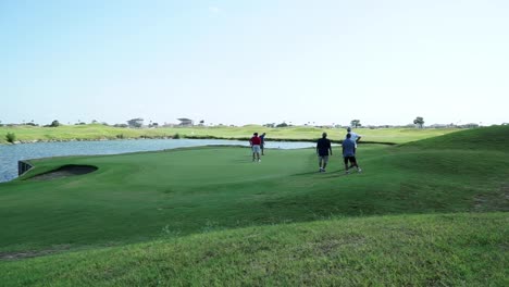 sunny day edinburg tx golf course, people playing golf, rio grande valley