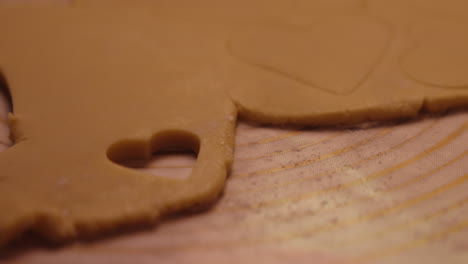 preparing heart-shaped cookies