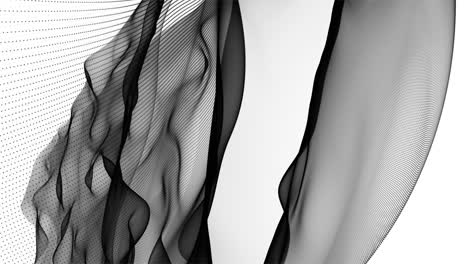 magical animation with particle wave object in slow motion, 4096x2304 loop 4k