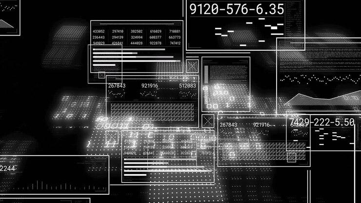 Animation of data processing over diagrams