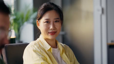 woman in a meeting