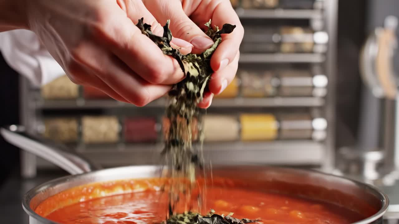Adding Herbs to Tomato Sauce