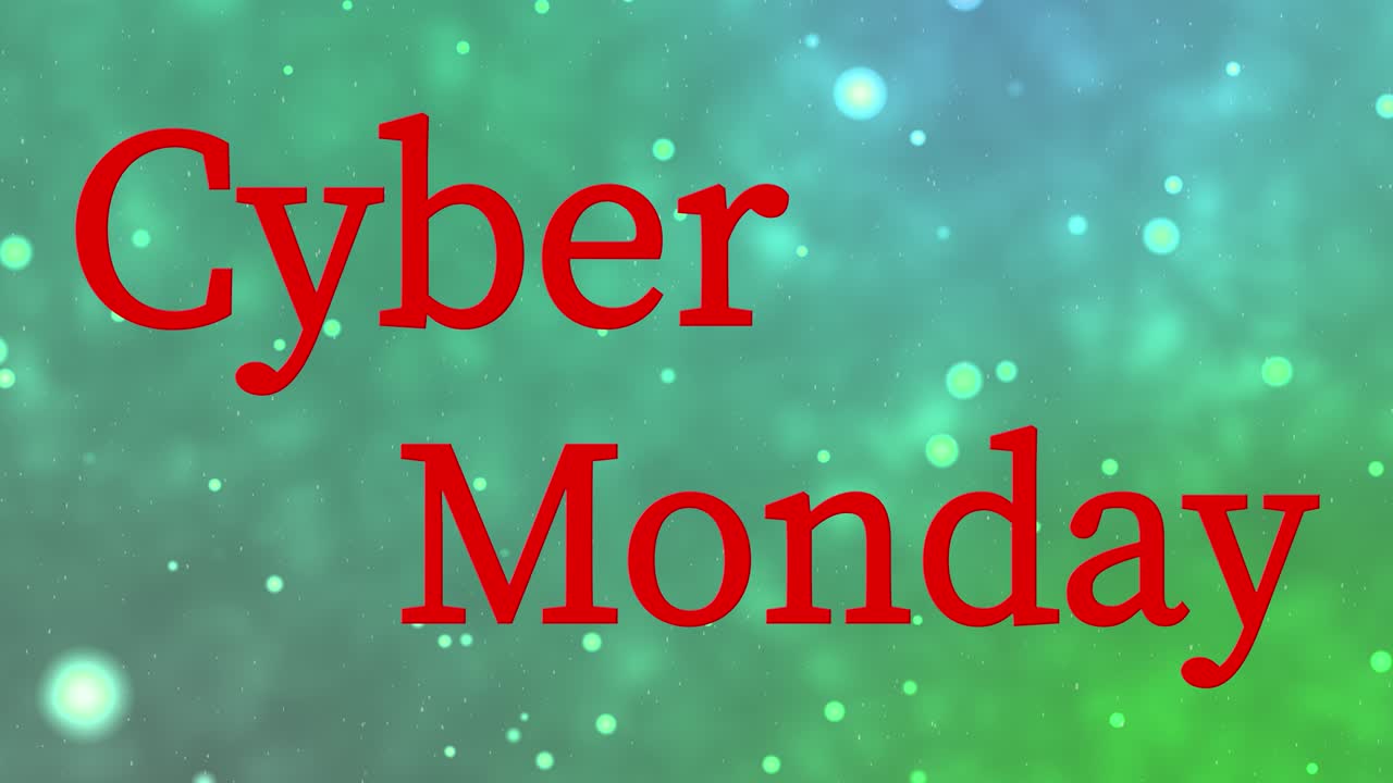 ciber lunes venta evento texto animación gráficos en movimiento