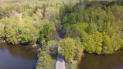 Bridge-over-a-lake-aerial-shot