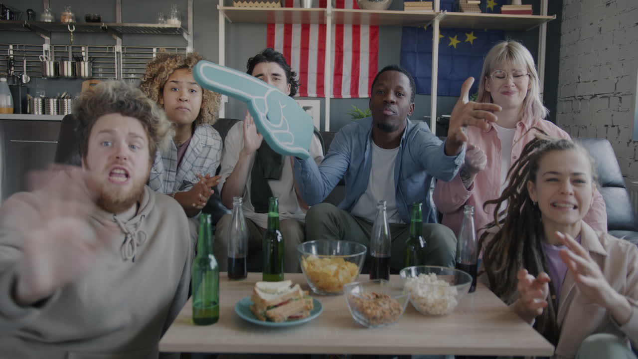 Friends Watching a Sporting Event