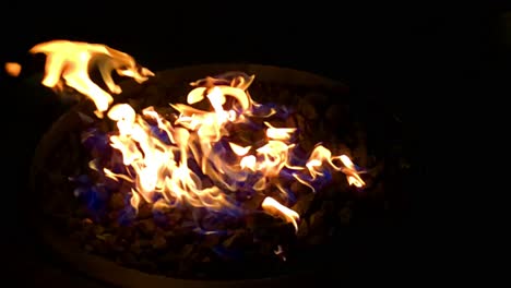 fire flicking and dancing across view in 4k 30fps