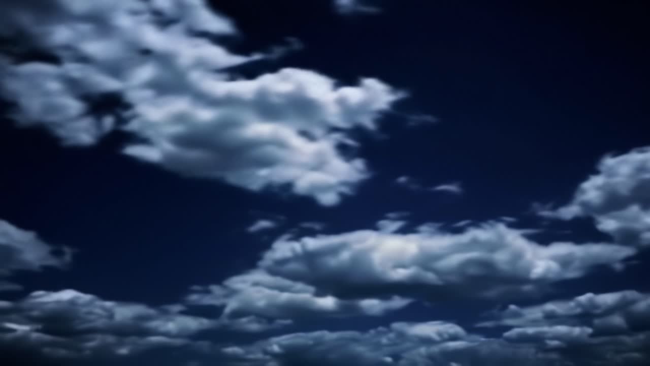 A Serene Transition of Darkening Skies with Floating Clouds Pulsating Softly Against the Twilight Backdrop, Evoking Calmness and Mystery in Nature's Majesty