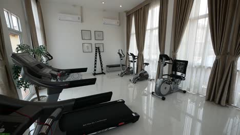 luxury and elegance gym with equipments