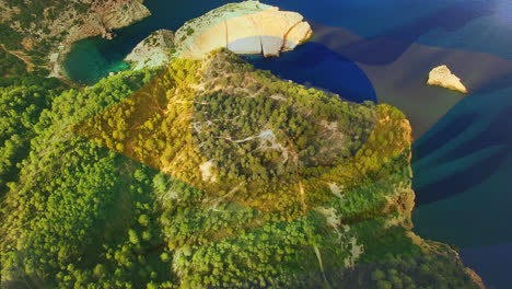 Animación-De-La-Bandera-De-Brasil-Ondeando-Sobre-El-Paisaje-De-La-Playa.