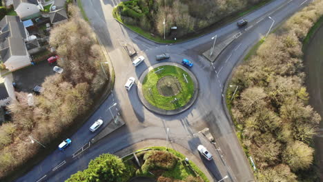 roundabout timelapse from above - drone-1