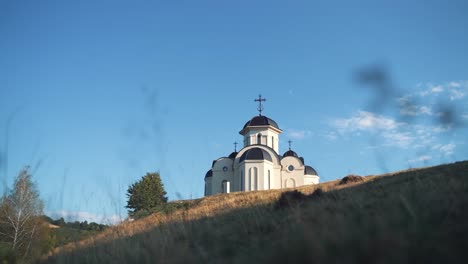 a beautiful monastery on the hill