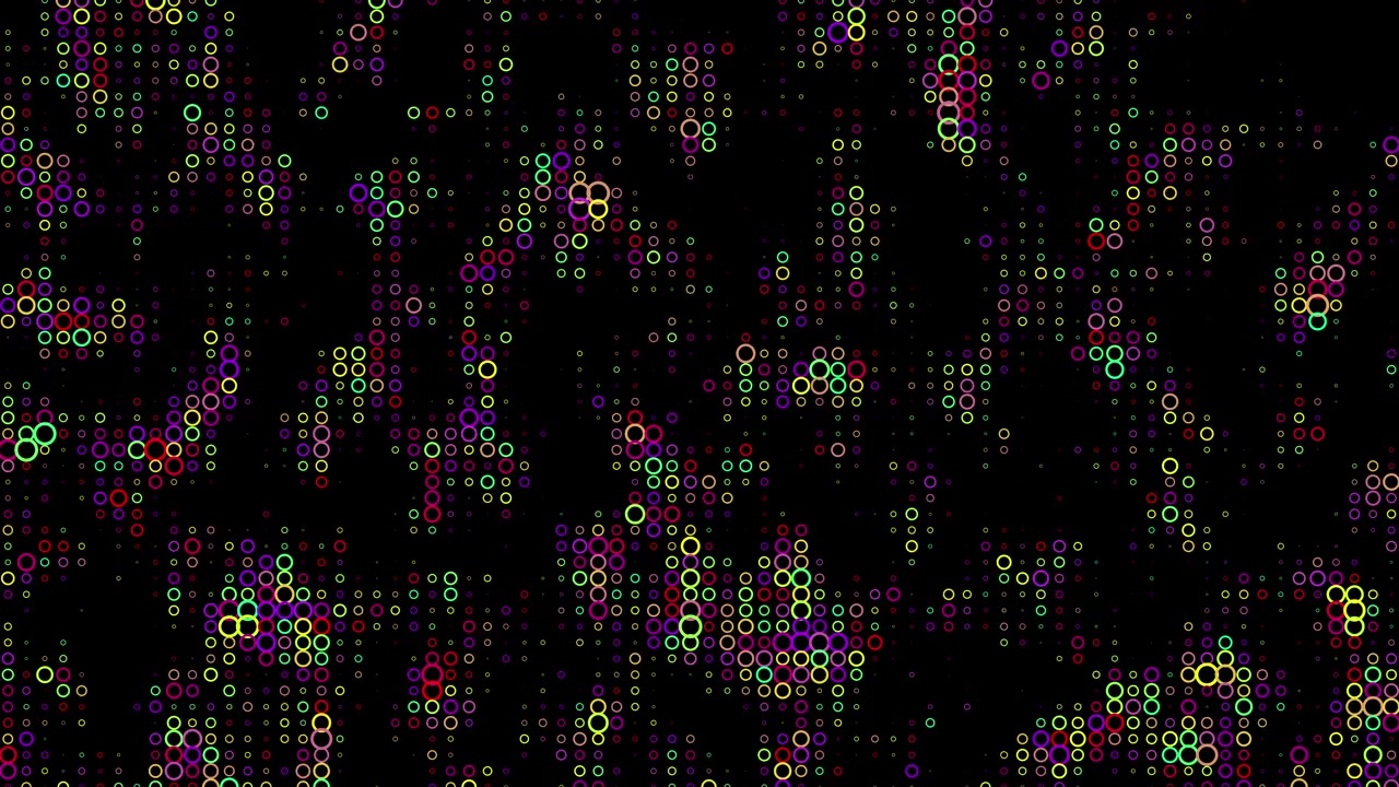 Abstract Motion Background with Pulsing Colorful Rings