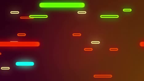 rayas multicolores brillantes se mueven a diferentes velocidades a diferentes distancias entre sí.