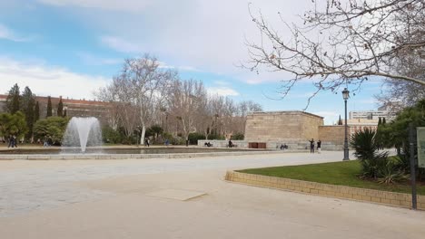 beautiful recreation area in madrid - the west park called parque del oeste