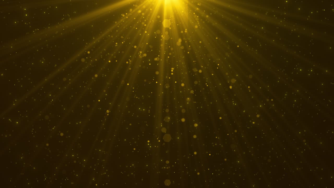 Golden Light Particles Background