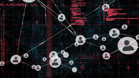 Animation-of-network-of-connections-with-icons-over-data-processing