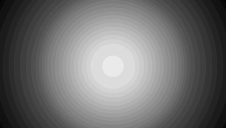 capas de círculos graduales ondulan arriba y abajo. animación de formas abstractas. un fondo de imaginación y creatividad. el color es blanco y gris.