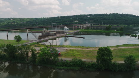 north little rock hydro plant in cook's landing park, north little rock, arkansas usa