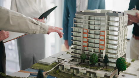 architectural model of a condominium building