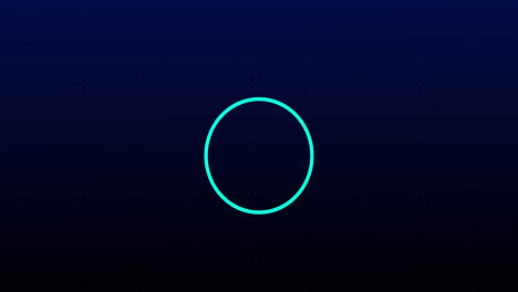 animación digital de formas redondas y puntos que se forman contra un fondo azul