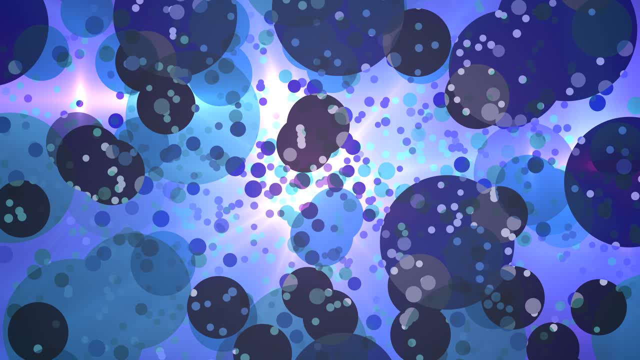 원을 가진 파란색 추상적인 배경