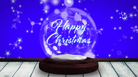 Animation-of-christmas-greetings-in-snow-globe-with-shooting-star-and-snow-falling