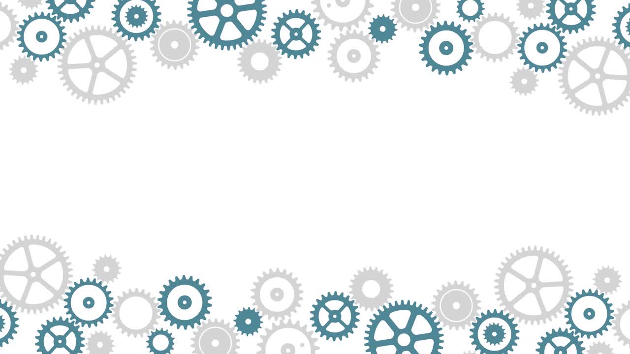 animación de las ruedas giratorias de los engranajes ( 4k )