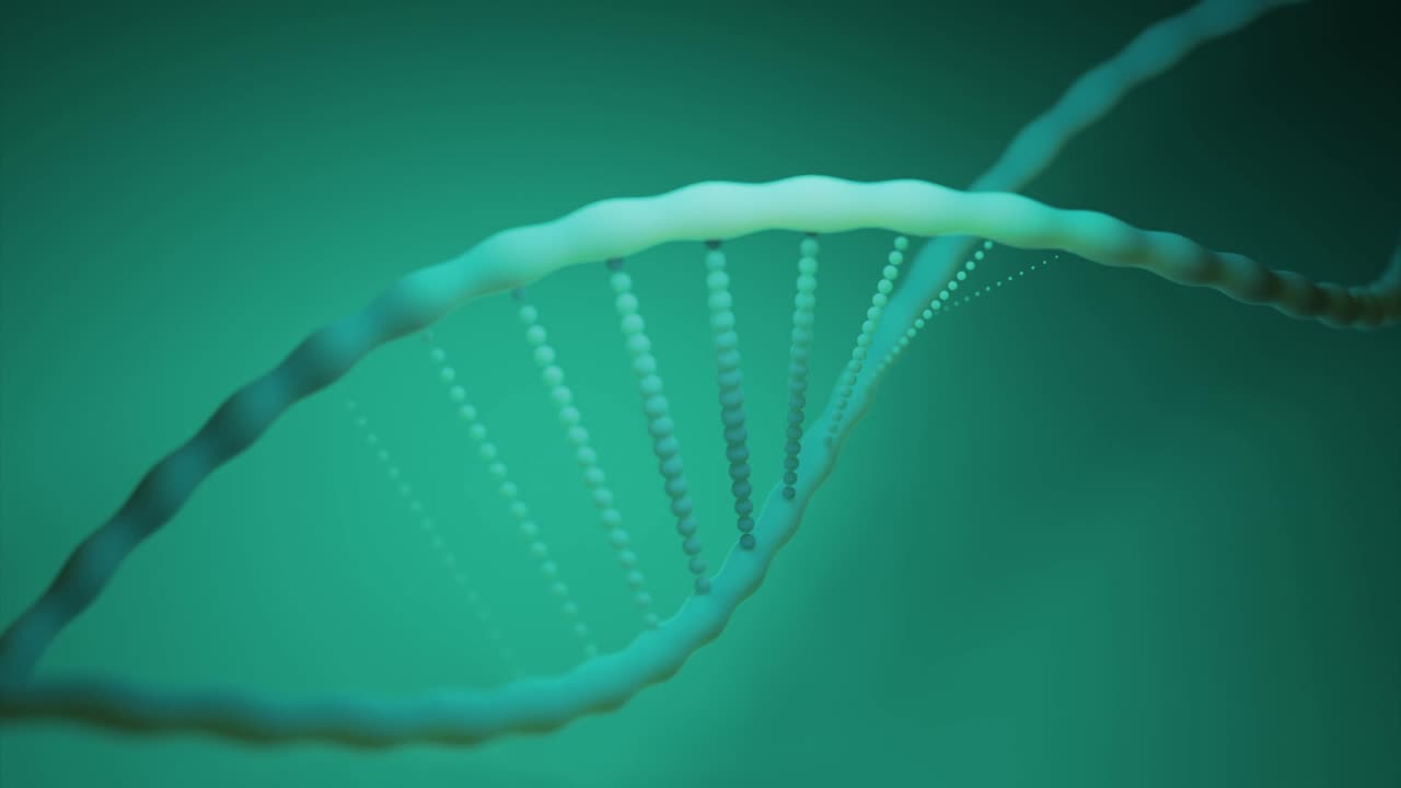 una ilustración 3d de una doble hélice de adn