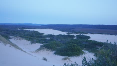 Hermosa-Toma-Panorámica-De-Dunas-De-Arena-En-El-Sur-De-Australia-En-Victoria