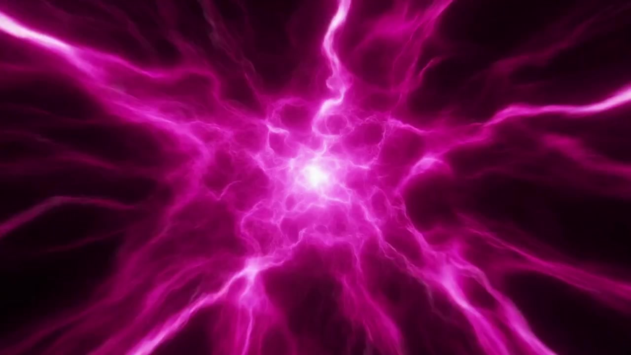 Onde di energia rosa astratte che si irradiano da una sorgente luminosa centrale