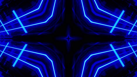 vj loop blue neon kaleidoscope 006