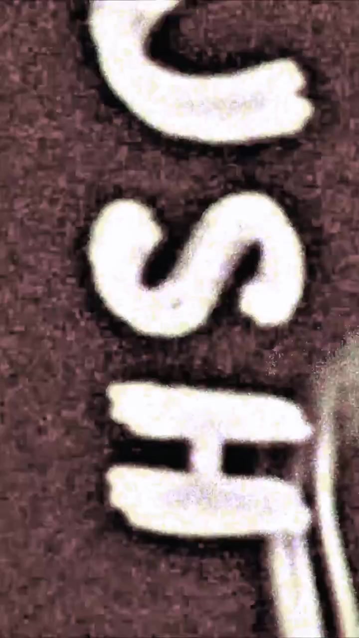 Close-up of a vintage film leader countdown