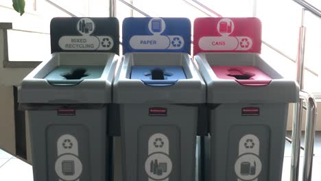 recycling bins