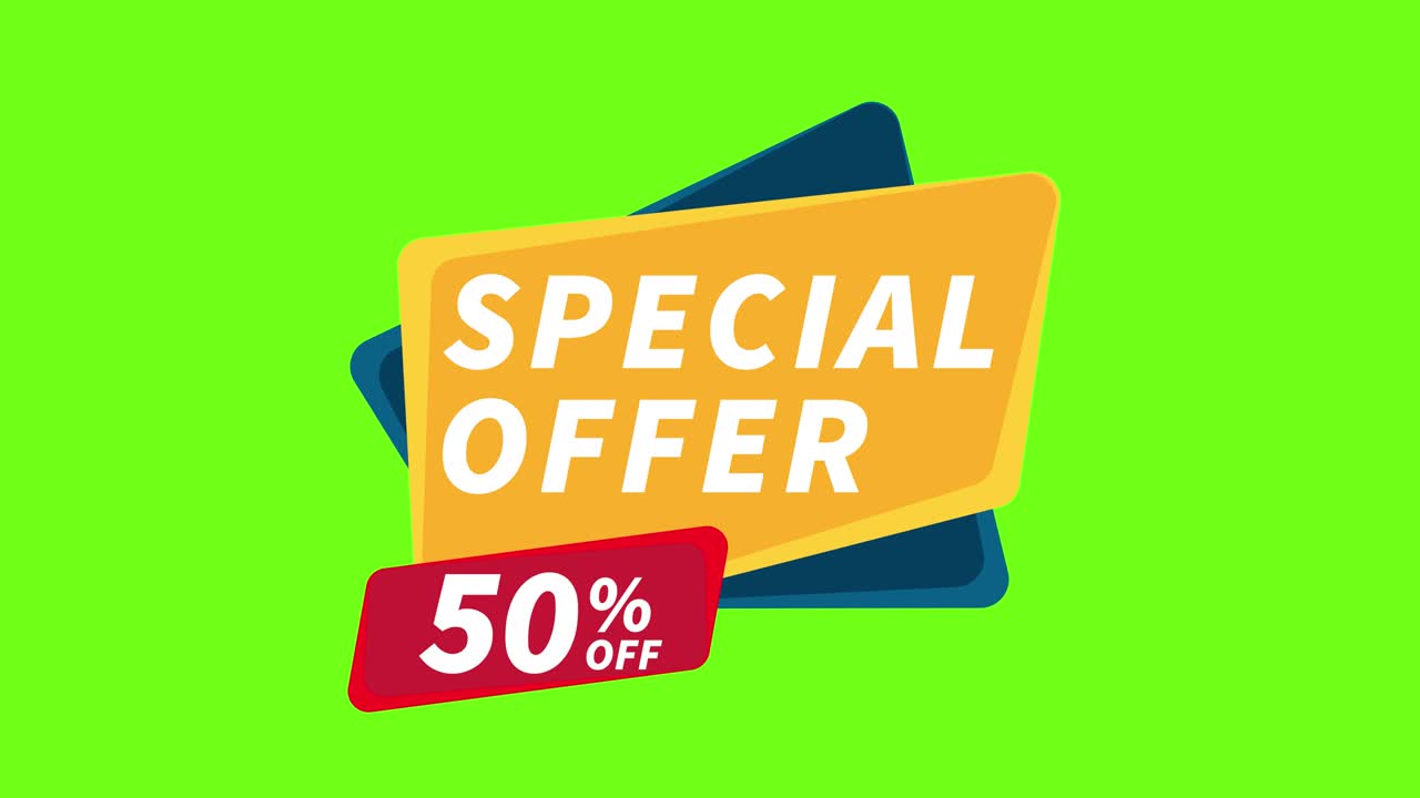banner di offerta speciale 50% di sconto