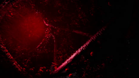 dark and creepy red forest