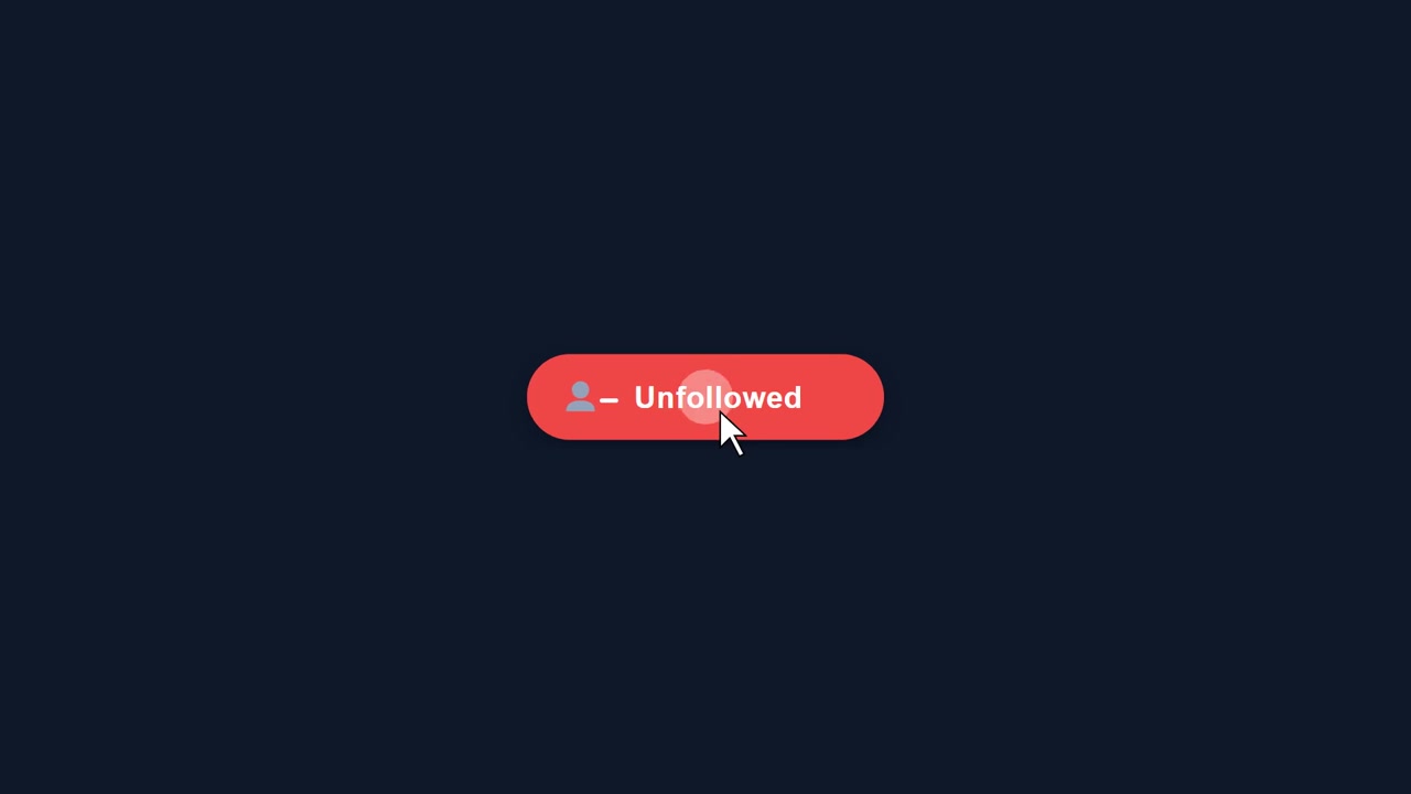 User Clicking Button to Unfollow Profile on Social Media Interface