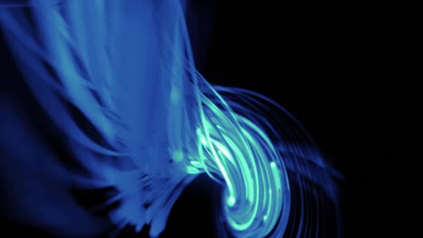 animation of light trails over black background