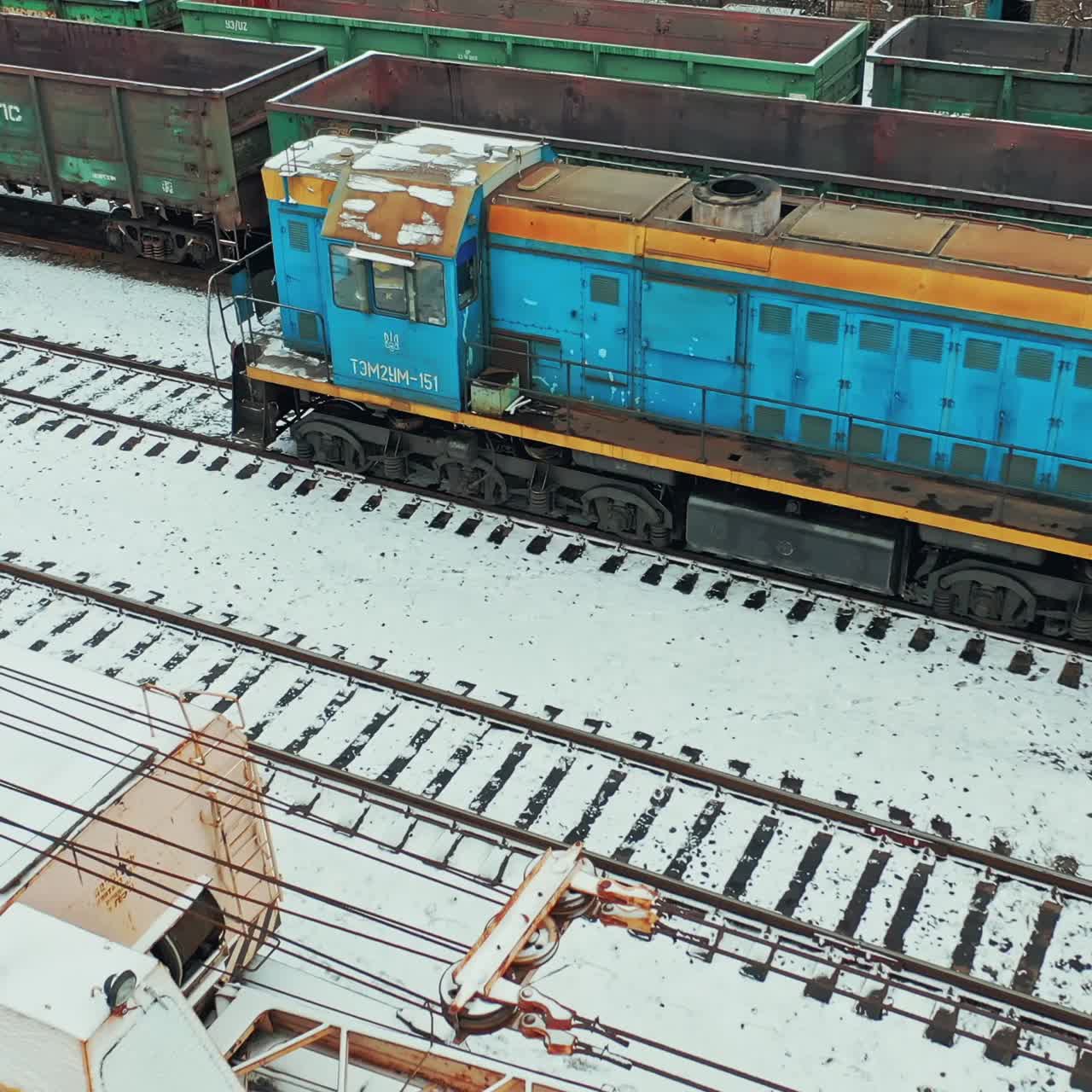 Industrial conceptual scene with trains